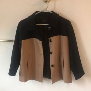 Banana Republic Camel & Black Overcoat